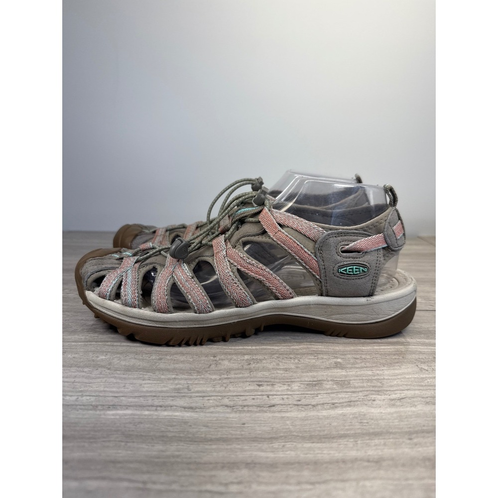 KEEN Water Sandals Whisper Taupe Coral Bungee Hiking Trail Gorpcore Womens 11 - Picture 5 of 10